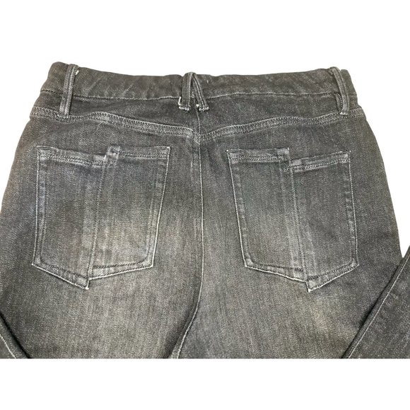 Good American Good Legs Straight Womens 12/31 Black Cashmere High Rise - Picture 13 of 16